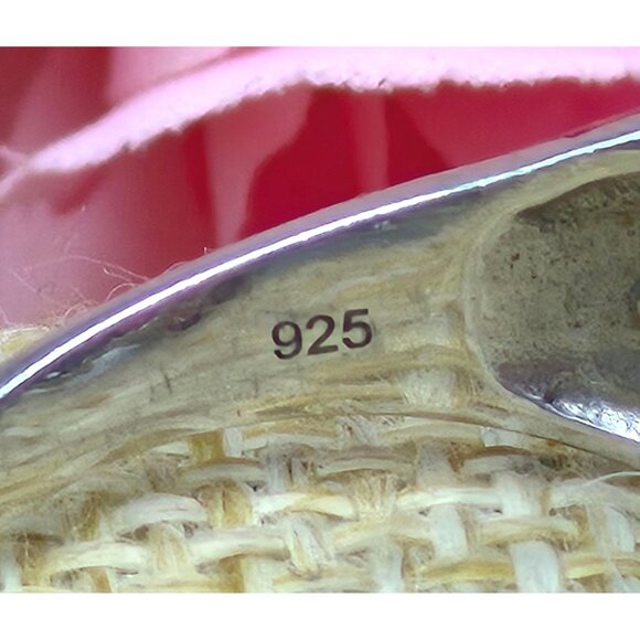 STS Chuck Clemency Sterling Silver & Pink Cocktail Statement Ring Size 11.5 - Picture 10 of 11